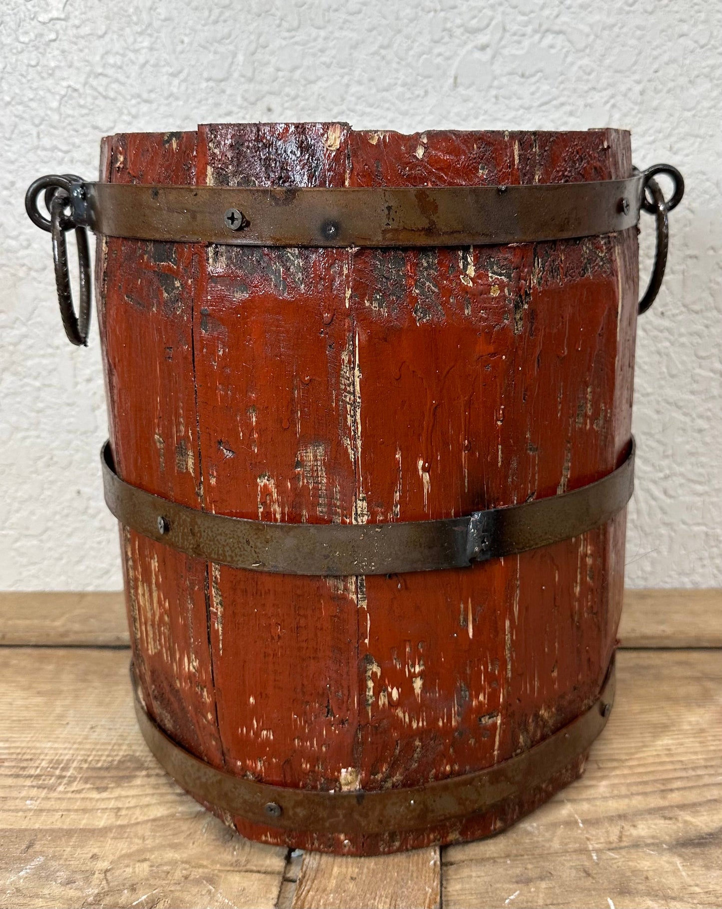 Small Rustic Trim Bucket-13.5 x 13 in-Farmhouse-Small Bucket: White