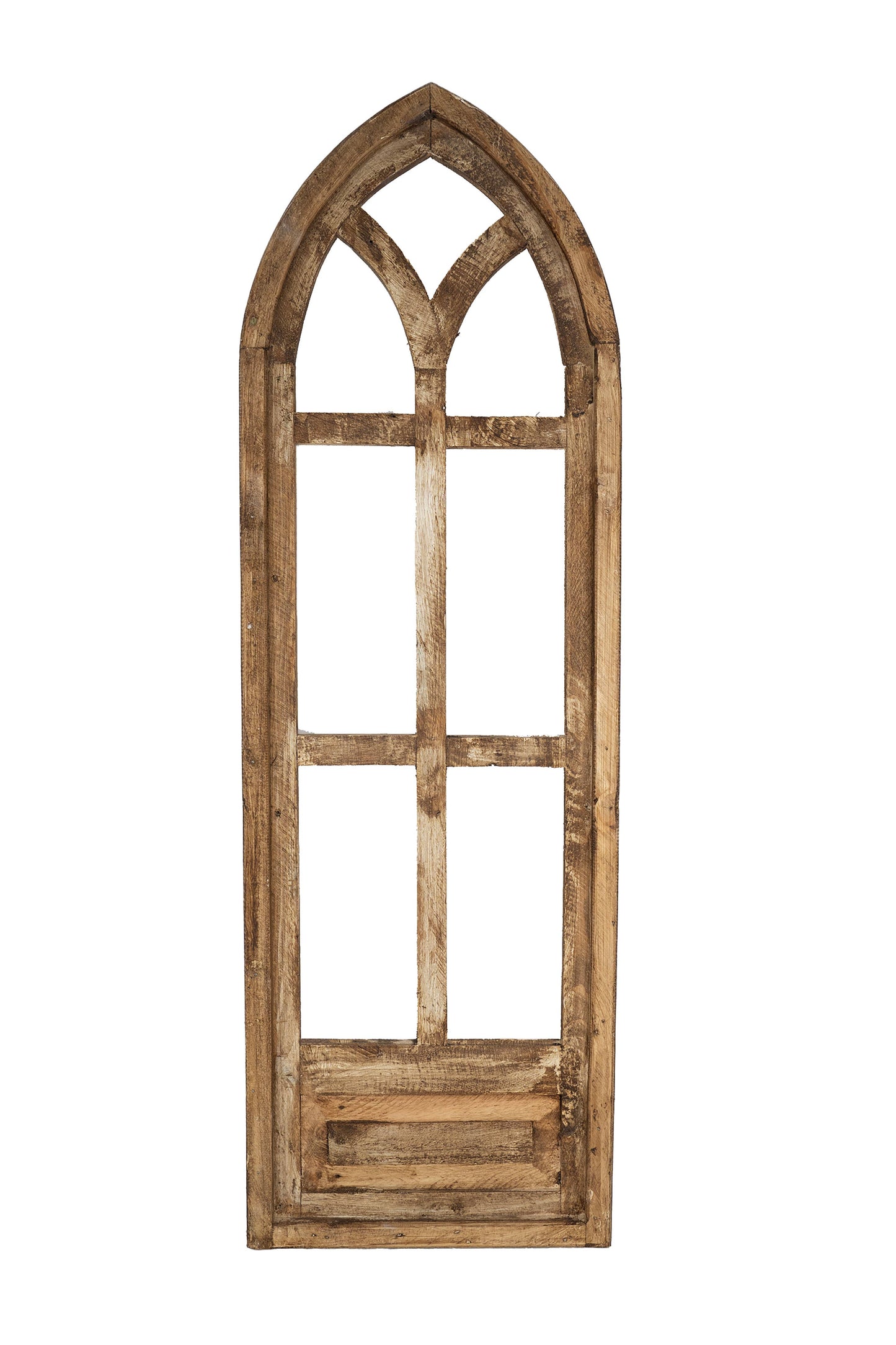 Holly Hills Architectural Windows-Set 3-Antiqued White-NEW