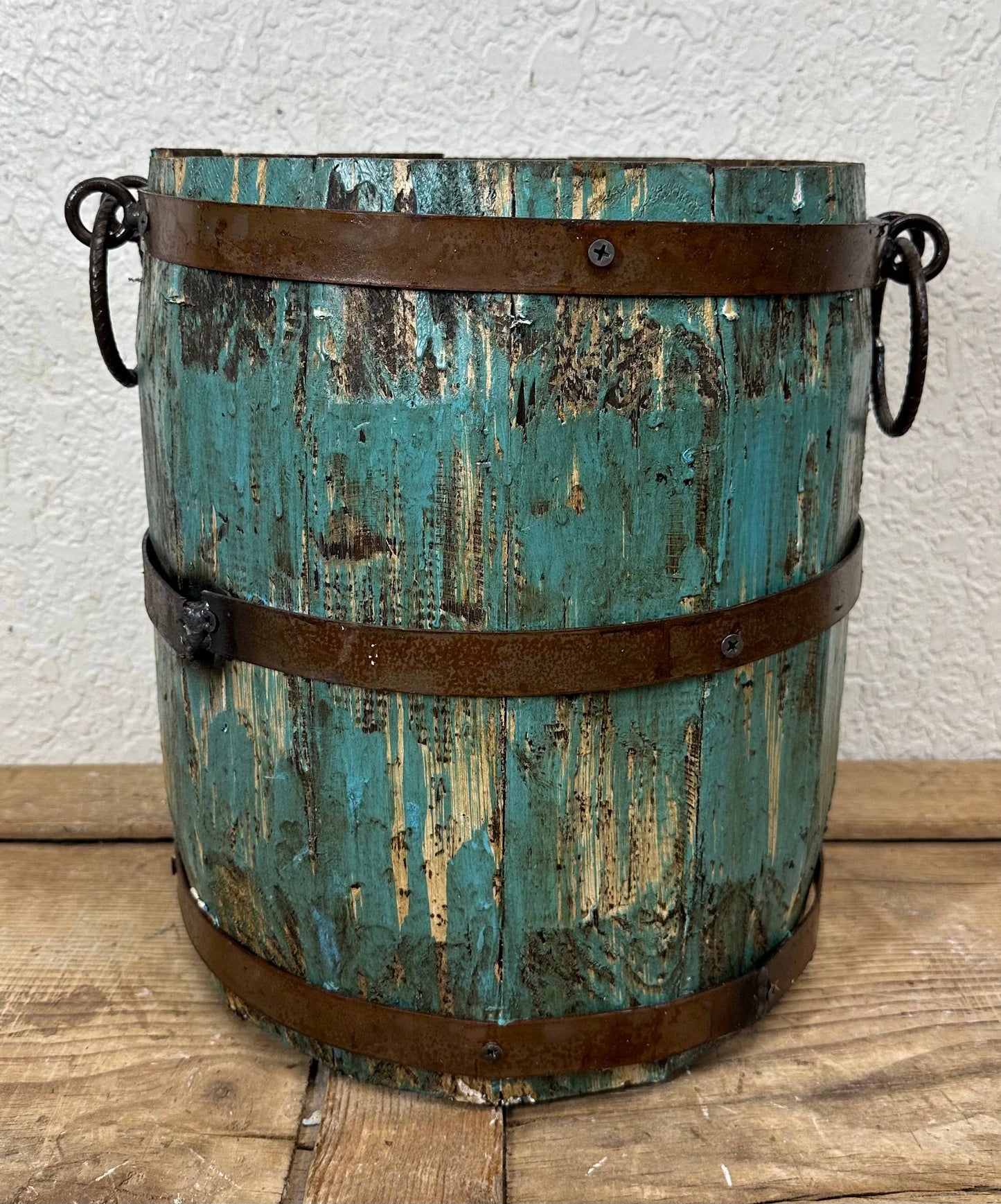 Small Rustic Trim Bucket-13.5 x 13 in-Farmhouse-Small Bucket: White
