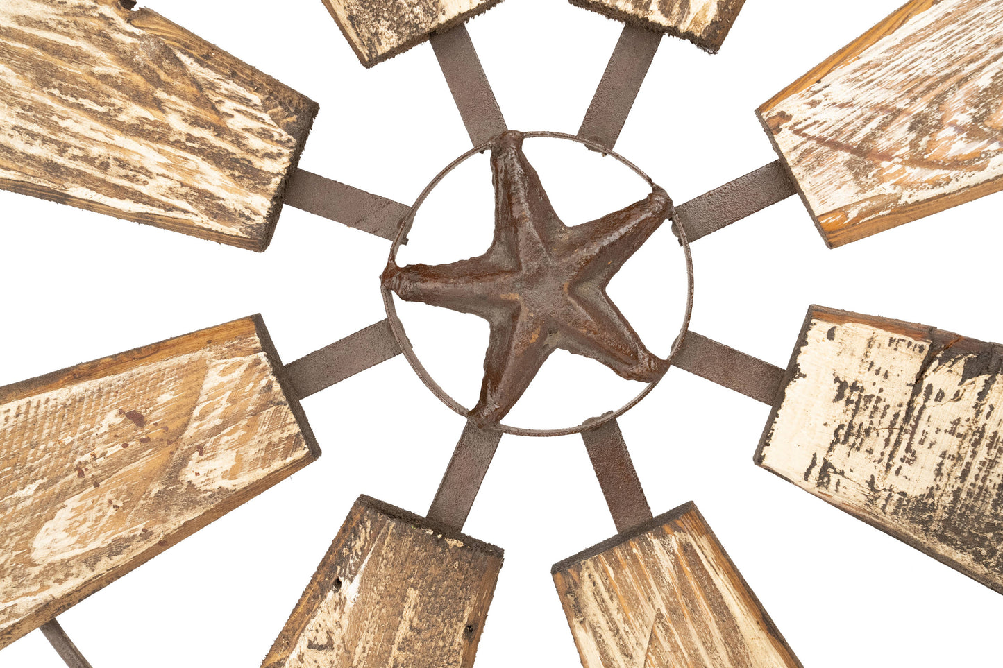 Rustic Decorative Windmill-Star-Home Wall Decor-19 inches: Antiqued White