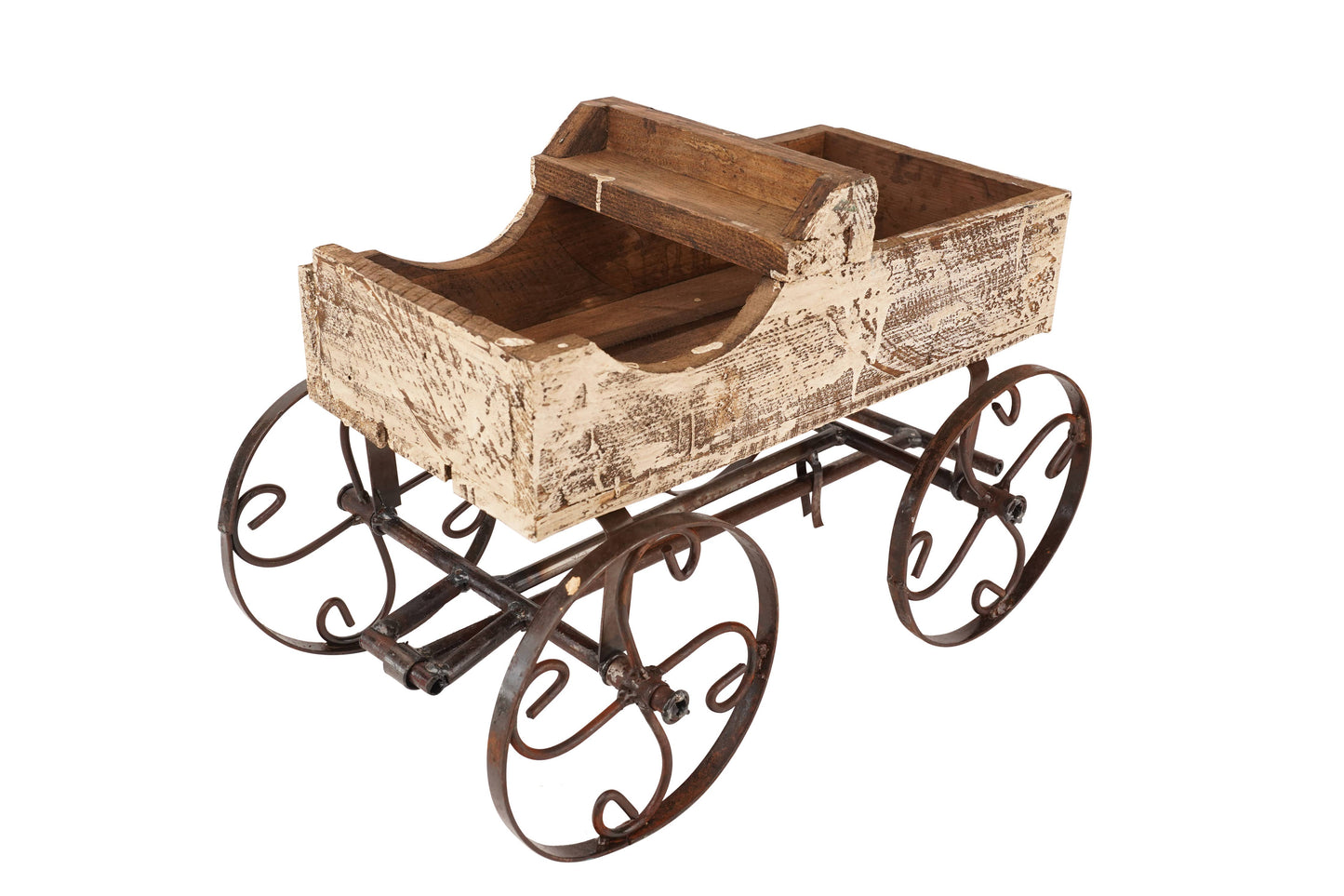 Rustic Wooden Wagon-Garden Planter-4 Colors-BIG Sale: White