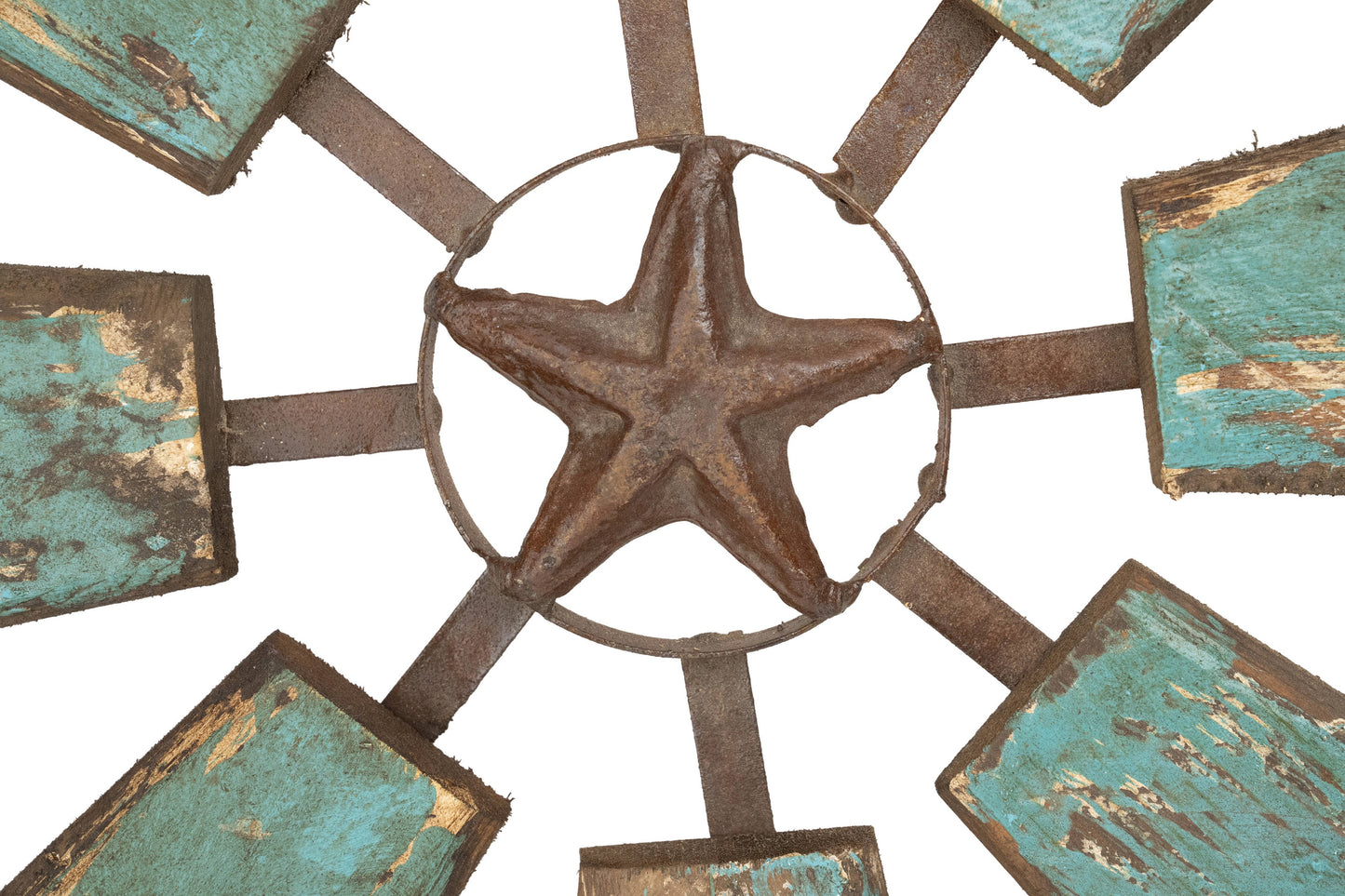 Rustic Decorative Windmill-Star-Home Wall Decor-19 inches: Antiqued White