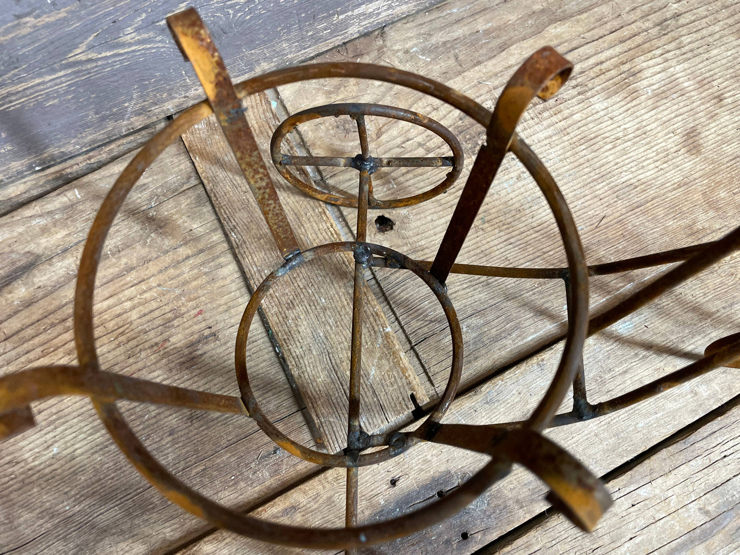 Bicycle Garden Iron Basket Planter-15x9x10-Rusty Chic