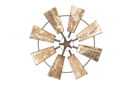 Rustic Decorative Windmill-Star-Home Wall Decor-19 inches: Antiqued White