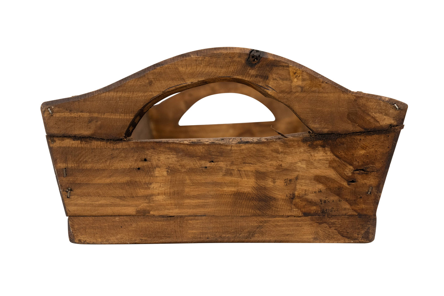 Kerrville Farmhouse Wood Tray W/ Handles-9x20x7 inches-NEW: Gray