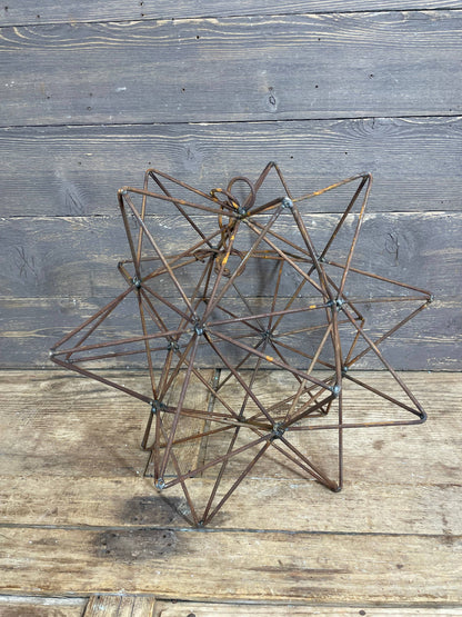Rusty Farmhouse Iron Hanging Star-Primitive-Three Sizes-NEW: Medium-14 inch