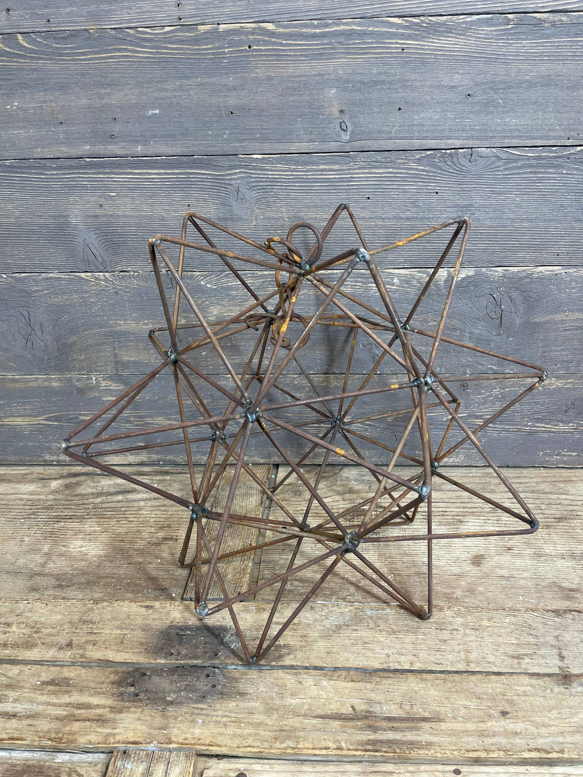 Rusty Farmhouse Iron Hanging Star-Primitive-Three Sizes-NEW: Small-10 inch