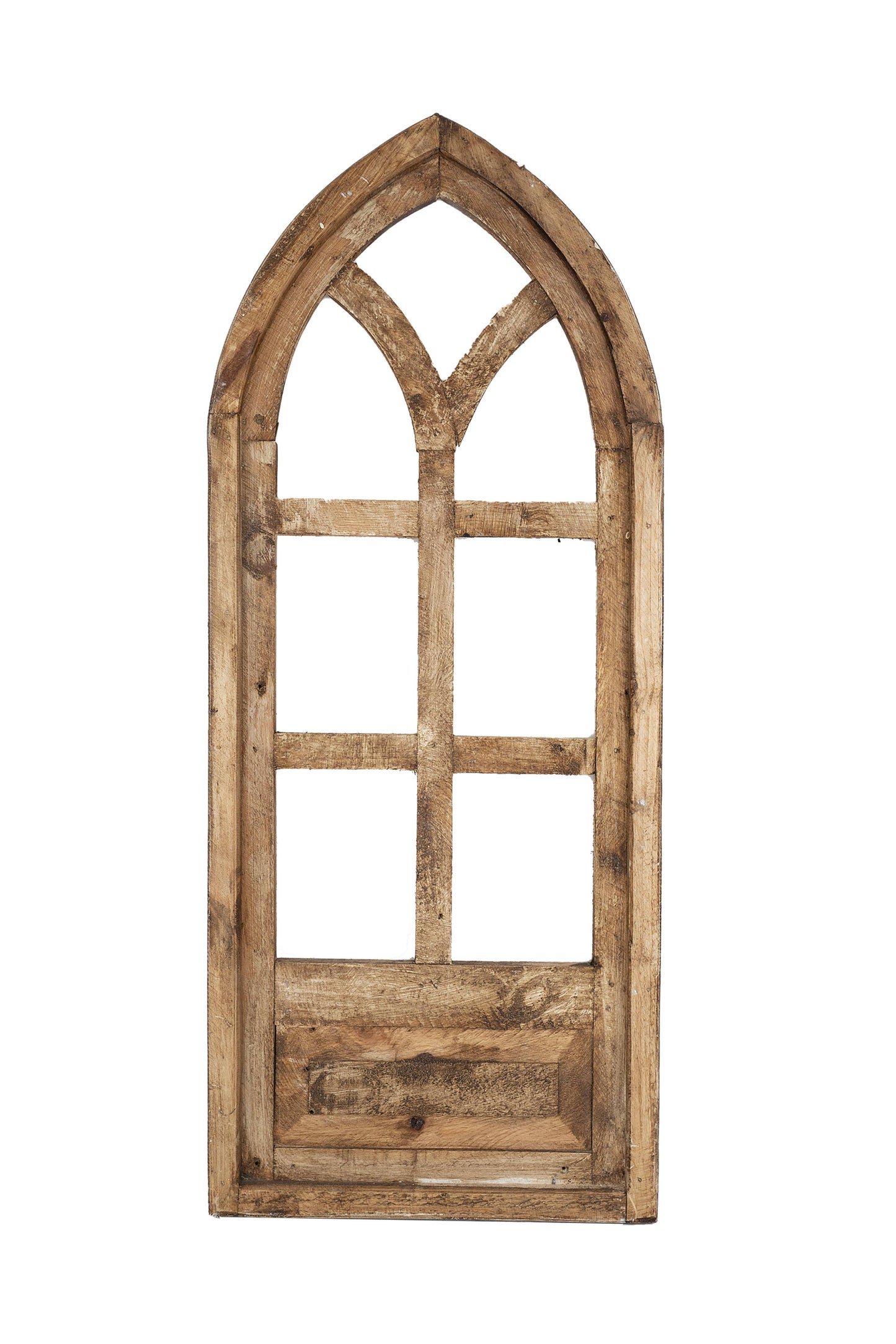 Holly Hills Architectural Windows-Set 3-Antiqued White-NEW