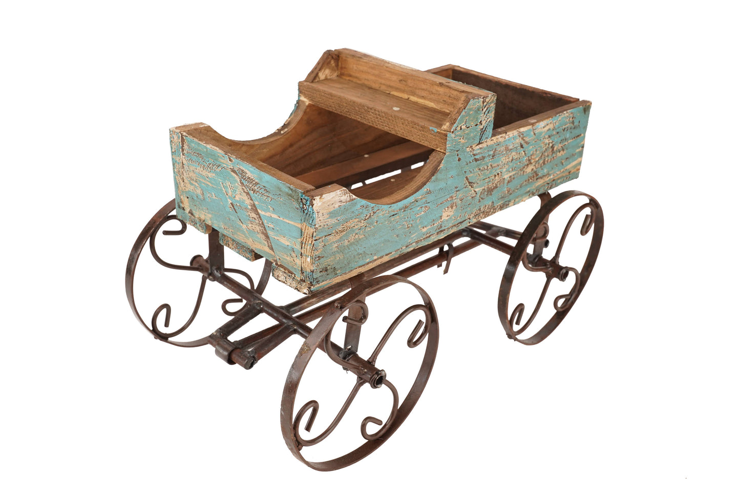 Rustic Wooden Wagon-Garden Planter-4 Colors-BIG Sale: White
