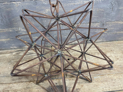 Rusty Farmhouse Iron Hanging Star-Primitive-Three Sizes-NEW: Medium-14 inch