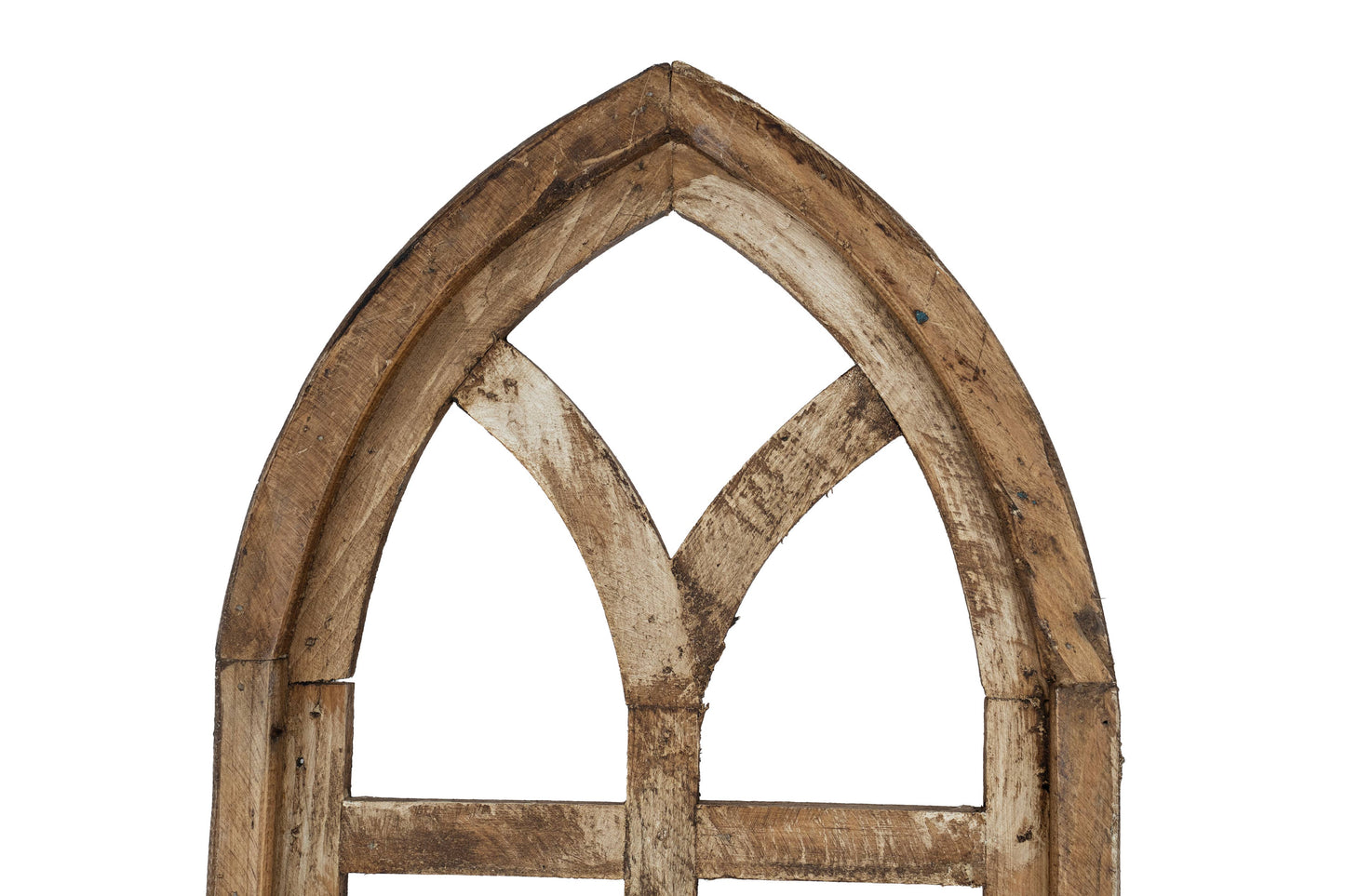 Holly Hills Architectural Windows-Set 3-Antiqued White-NEW