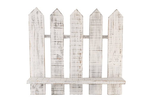 Farmhouse Picket Fence Shelf-Wall-Primitive-20x21 inches-$24
