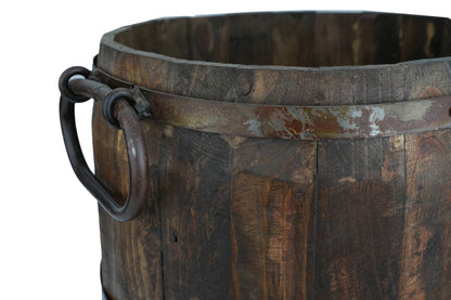 Rustic Trim Bucket-15W x 18H inches-Large-Farmhouse-Waxed