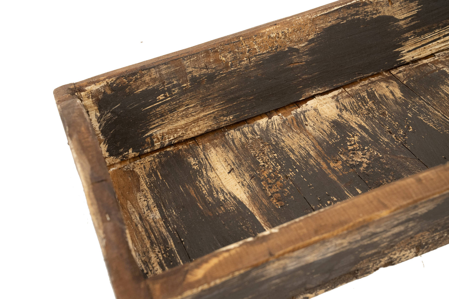 Kerrville Farmhouse Wood Tray W/ Handles-9x20x7 inches-NEW: Gray