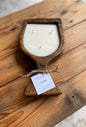 Wine Glass Dough Bowl-6 x 10 inches-Wood-Wine Glass-Waxed