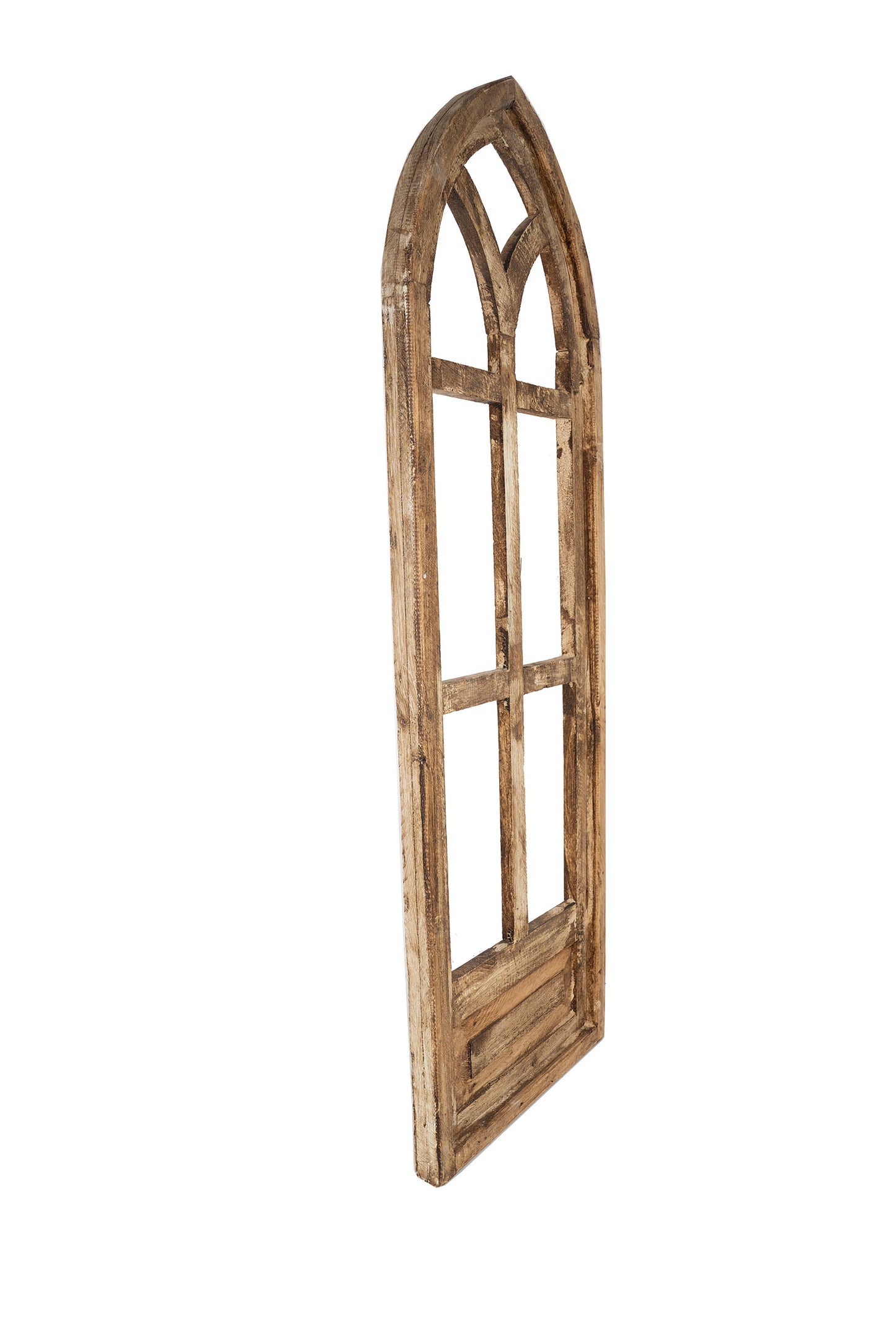 Holly Hills Architectural Windows-Set 3-Antiqued White-NEW