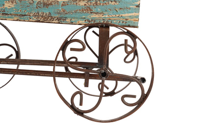 Rustic Wooden Wagon-Garden Planter-4 Colors-BIG Sale: White