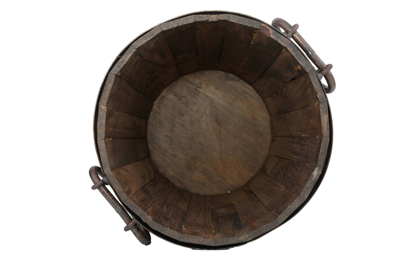 Rustic Trim Bucket-15W x 18H inches-Large-Farmhouse-Waxed
