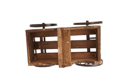 Rustic Wooden Wagon-Garden Planter-4 Colors-BIG Sale: White