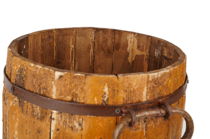 Rustic Trim Bucket-15W x 18H inches-Large-Handmade-Farmhouse: White