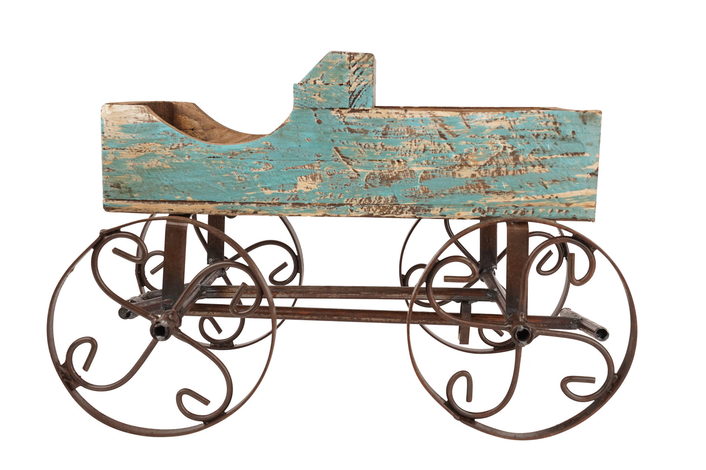 Rustic Wooden Wagon-Garden Planter-4 Colors-BIG Sale: White