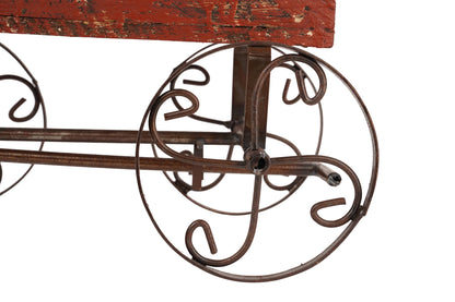 Rustic Wooden Wagon-Garden Planter-4 Colors-BIG Sale: White