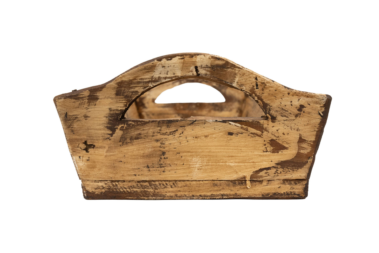 Kerrville Farmhouse Wood Tray W/ Handles-9x20x7 inches-NEW: Gray