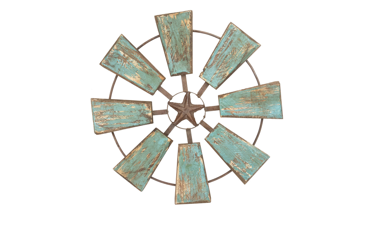 Rustic Decorative Windmill-Star-Home Wall Decor-19 inches: Antiqued White