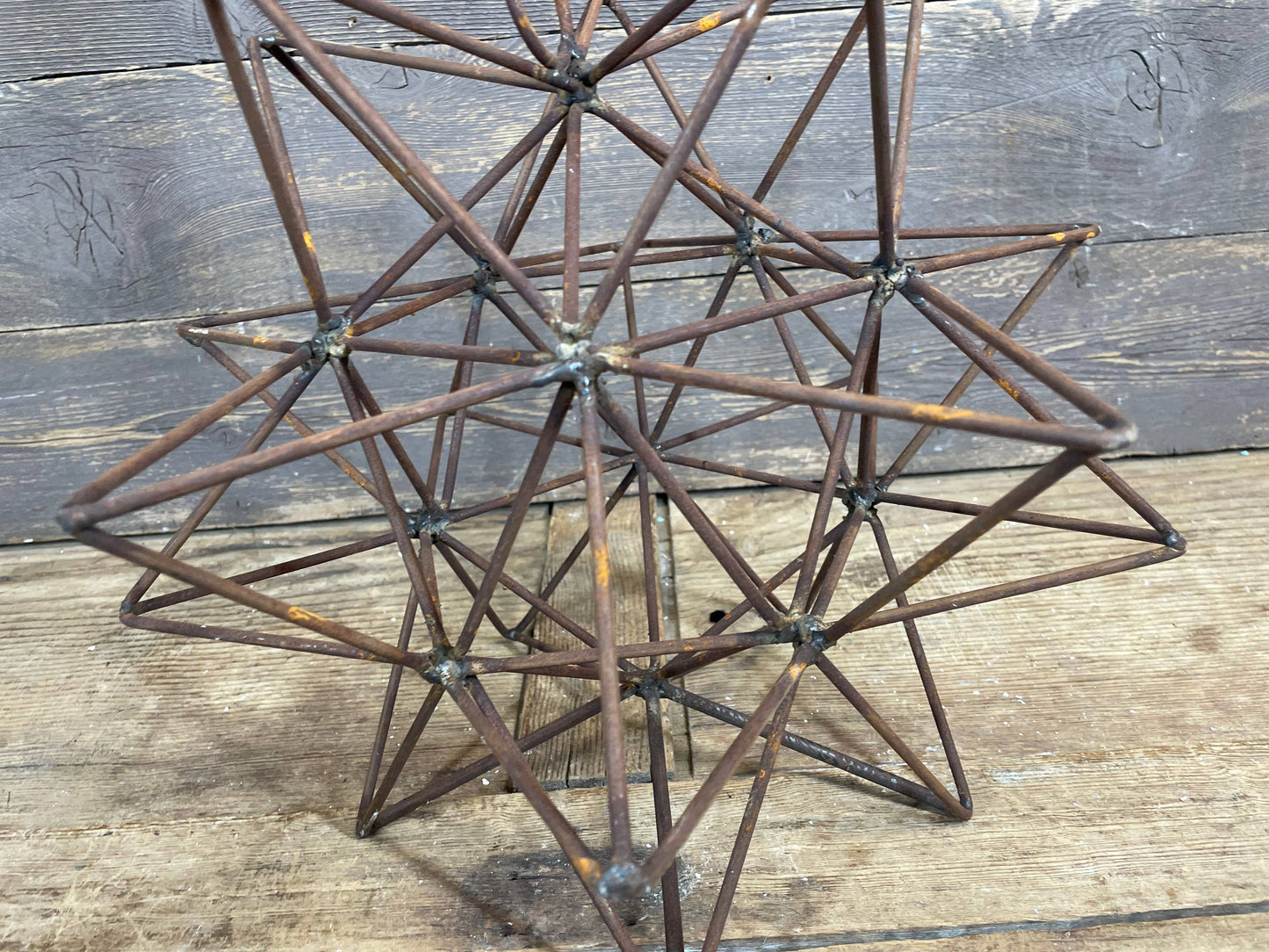 Rusty Farmhouse Iron Hanging Star-Primitive-Three Sizes-NEW: Medium-14 inch