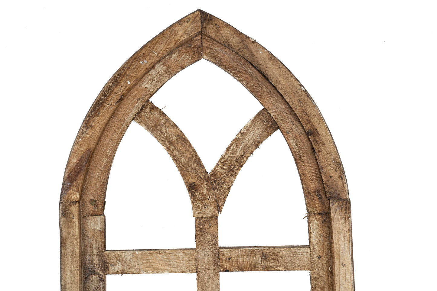 Holly Hills Architectural Windows-Set 3-Antiqued White-NEW