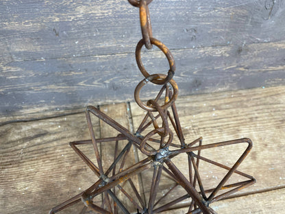 Rusty Farmhouse Iron Hanging Star-Primitive-Three Sizes-NEW: Medium-14 inch