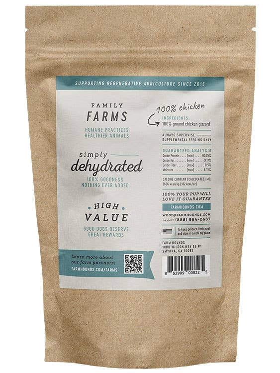 Chicken Gizzard Treats - All-Natural - 4oz: 4oz