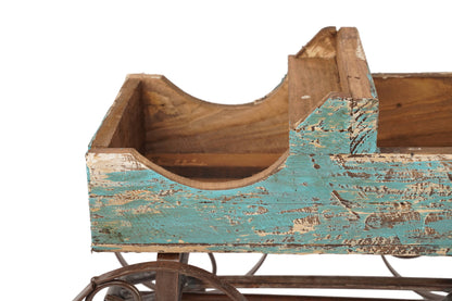 Rustic Wooden Wagon-Garden Planter-4 Colors-BIG Sale: White