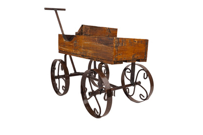 Rustic Wooden Wagon-Garden Planter-4 Colors-BIG Sale: White