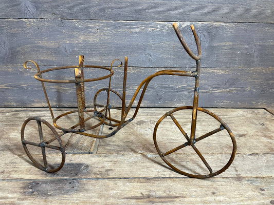 Bicycle Garden Iron Basket Planter-15x9x10-Rusty Chic