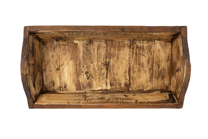 Kerrville Farmhouse Wood Tray W/ Handles-9x20x7 inches-NEW: Gray