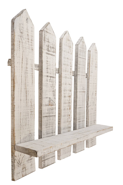 Farmhouse Picket Fence Shelf-Wall-Primitive-20x21 inches-$24