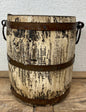Small Rustic Trim Bucket-13.5 x 13 in-Farmhouse-Small Bucket: White