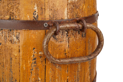 Rustic Trim Bucket-15W x 18H inches-Large-Handmade-Farmhouse: White